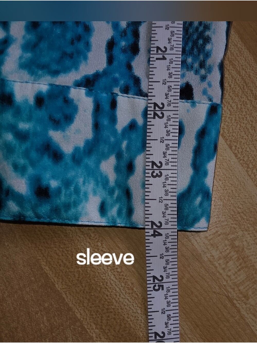 Calvin Klein Aqua Snake Print Blouse Large #BL1 - Picture 7 of 13
